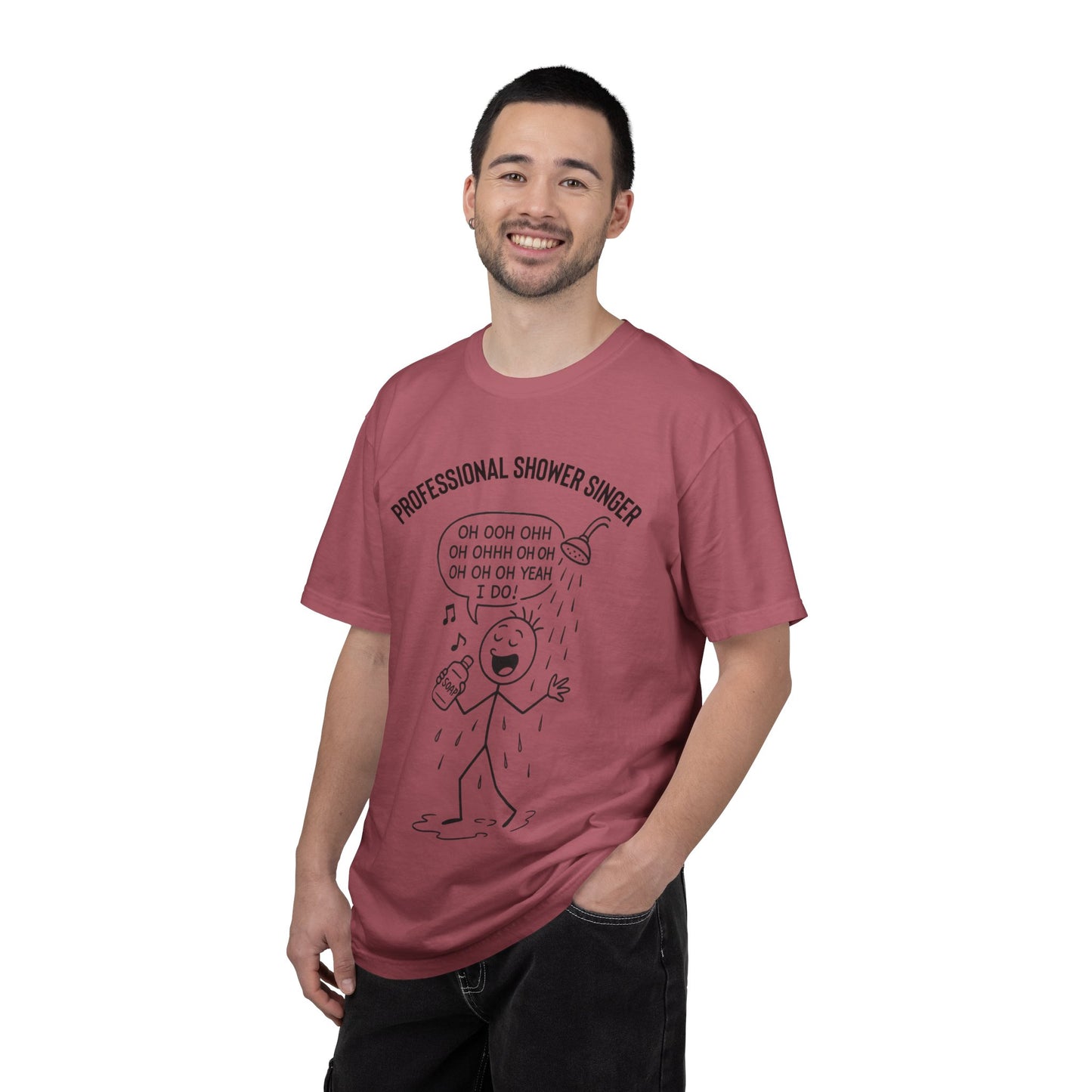 Professional Shower Singer T-Shirt — "It's Rock Harmony Holler" Funny Music Tee