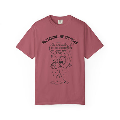 Professional Shower Singer T-Shirt — "It's Rock Harmony Holler" Funny Music Tee
