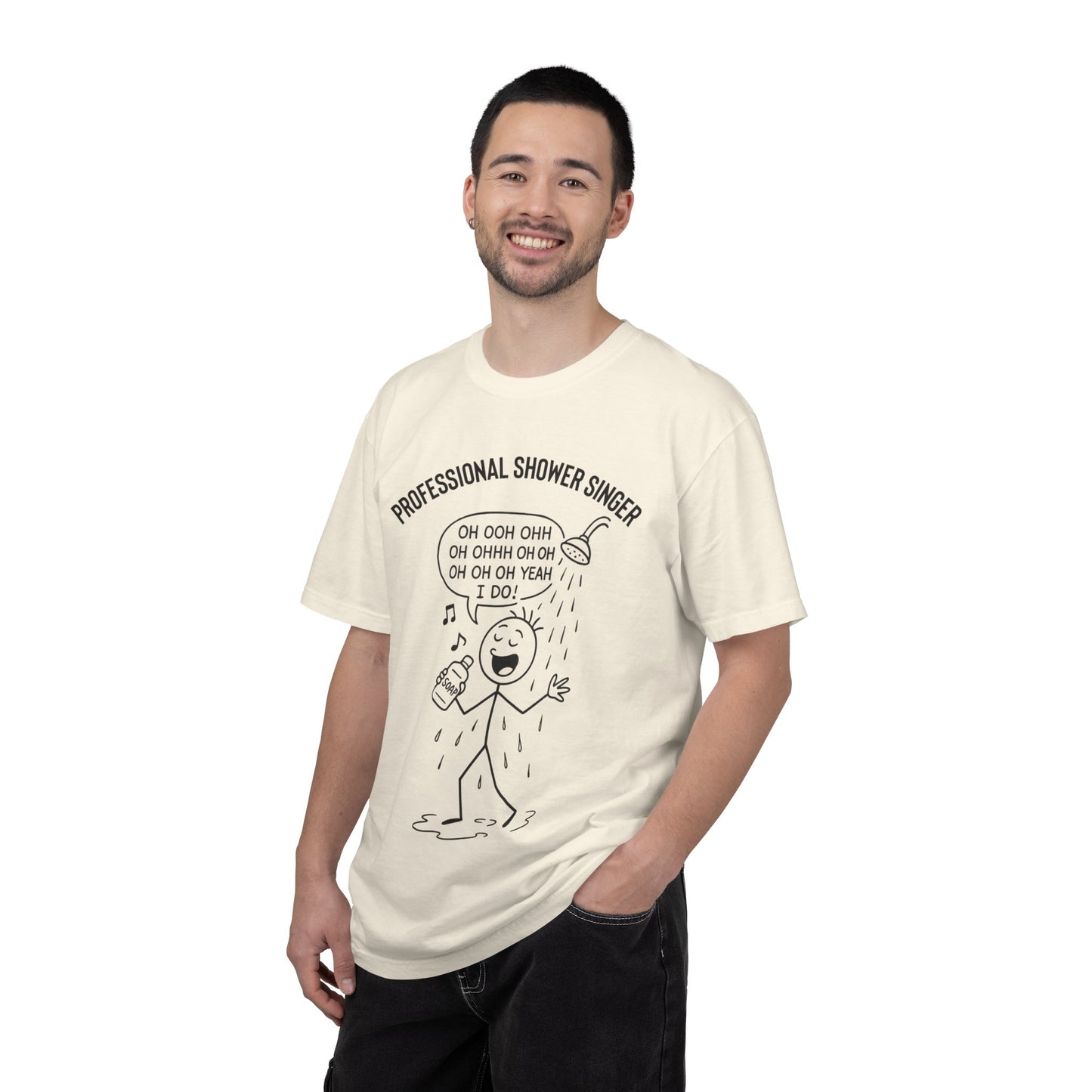 Professional Shower Singer T-Shirt — "It's Rock Harmony Holler" Funny Music Tee