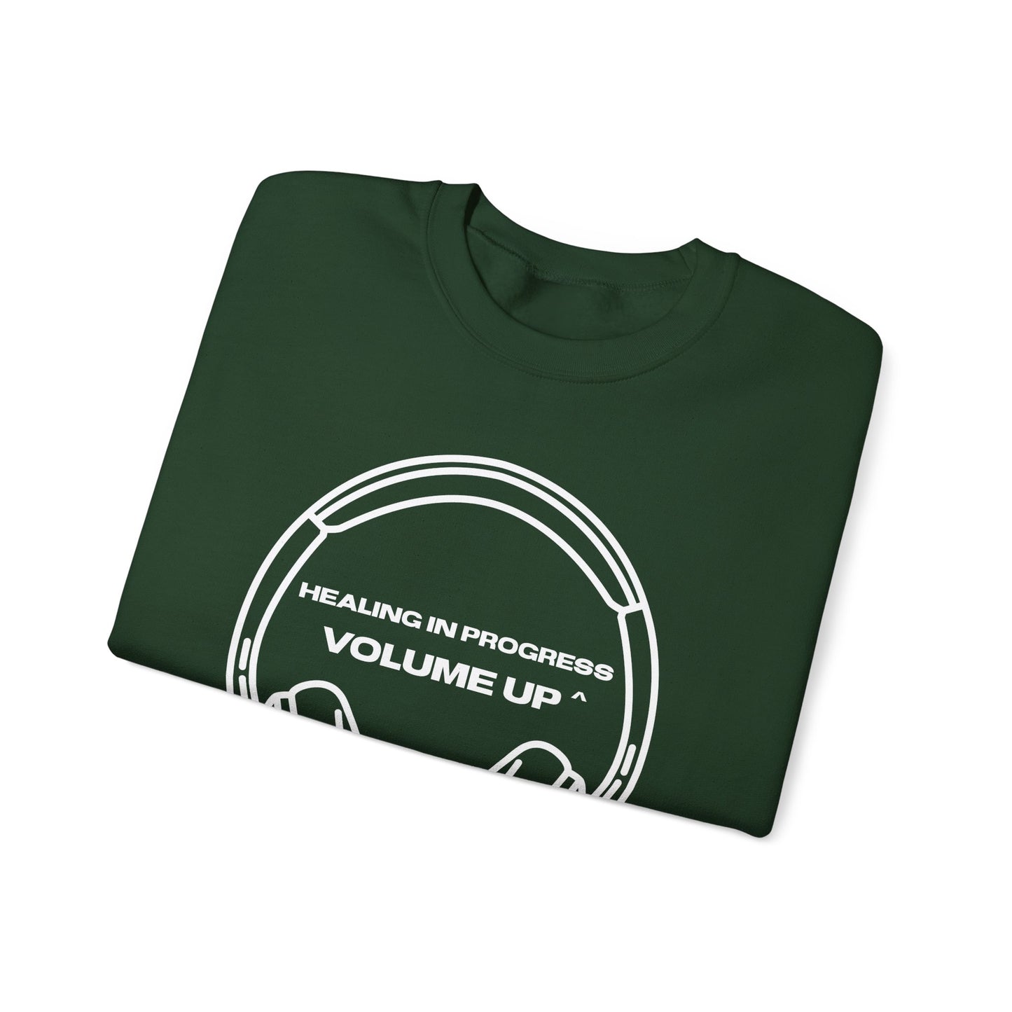 Healing in Progress Sweatshirt - 'Volume Up' Headphones Crewneck