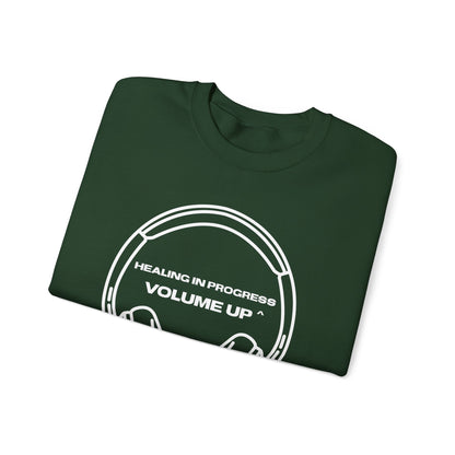 Healing in Progress Sweatshirt - 'Volume Up' Headphones Crewneck