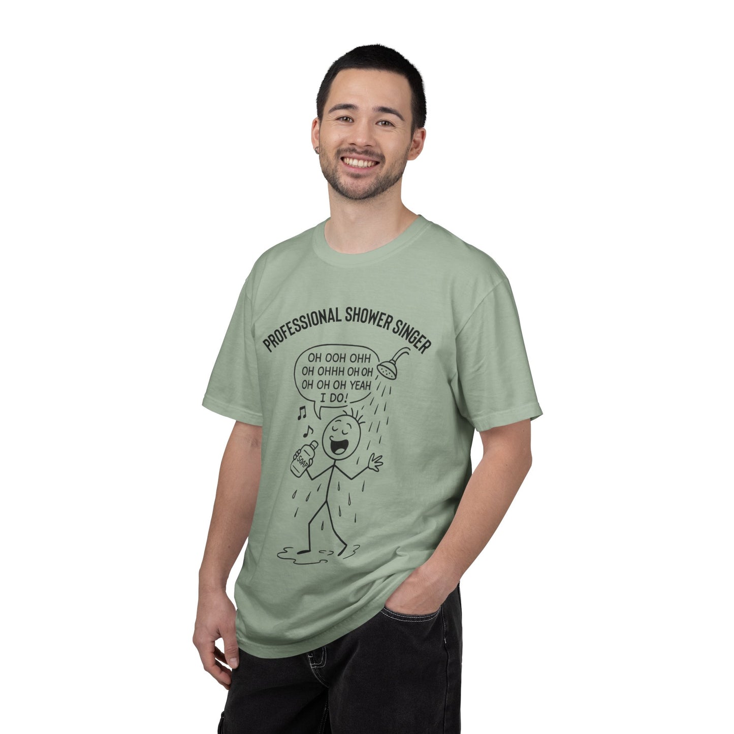 Professional Shower Singer T-Shirt — "It's Rock Harmony Holler" Funny Music Tee