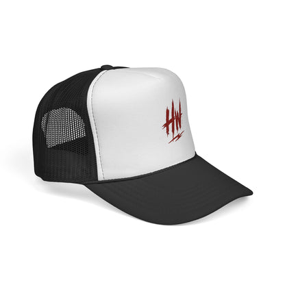 Trucker Cap — Red 'HW' Logo Mesh Hat