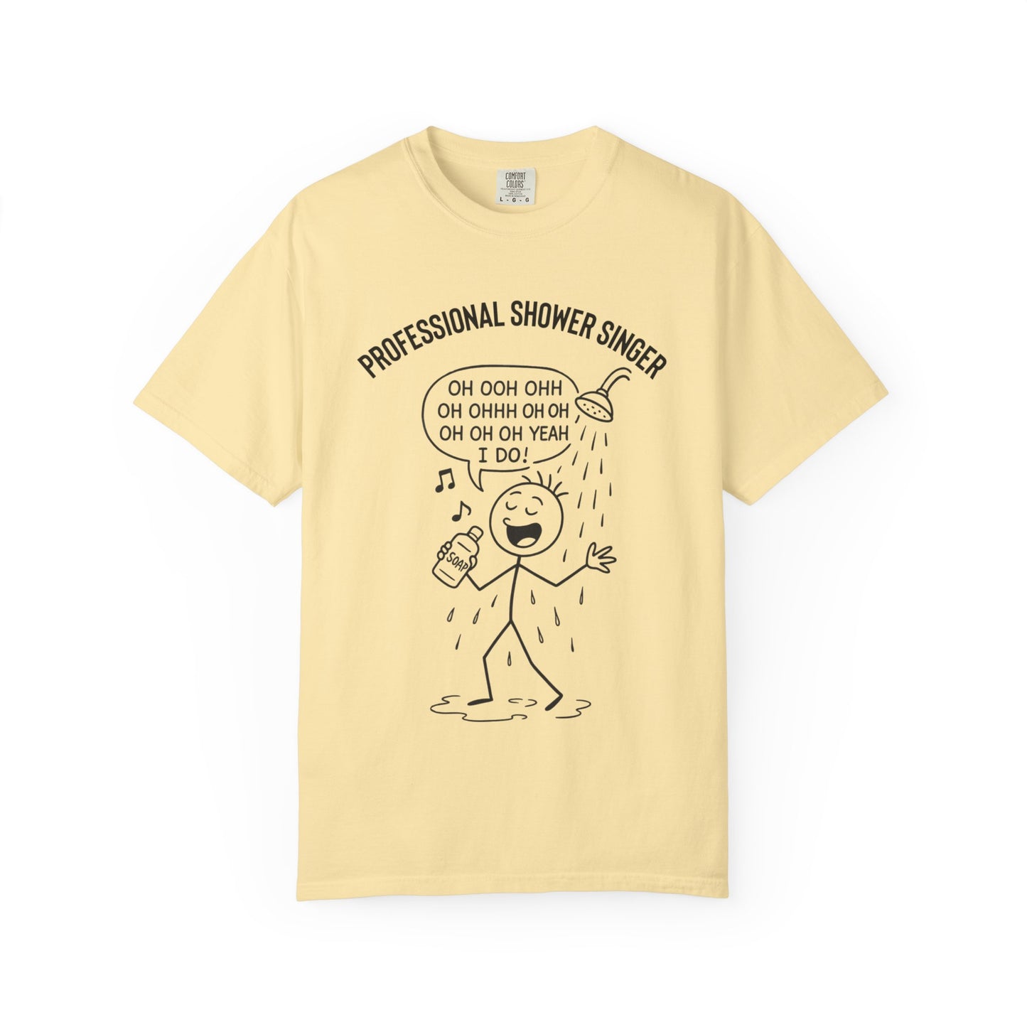 Professional Shower Singer T-Shirt — "It's Rock Harmony Holler" Funny Music Tee