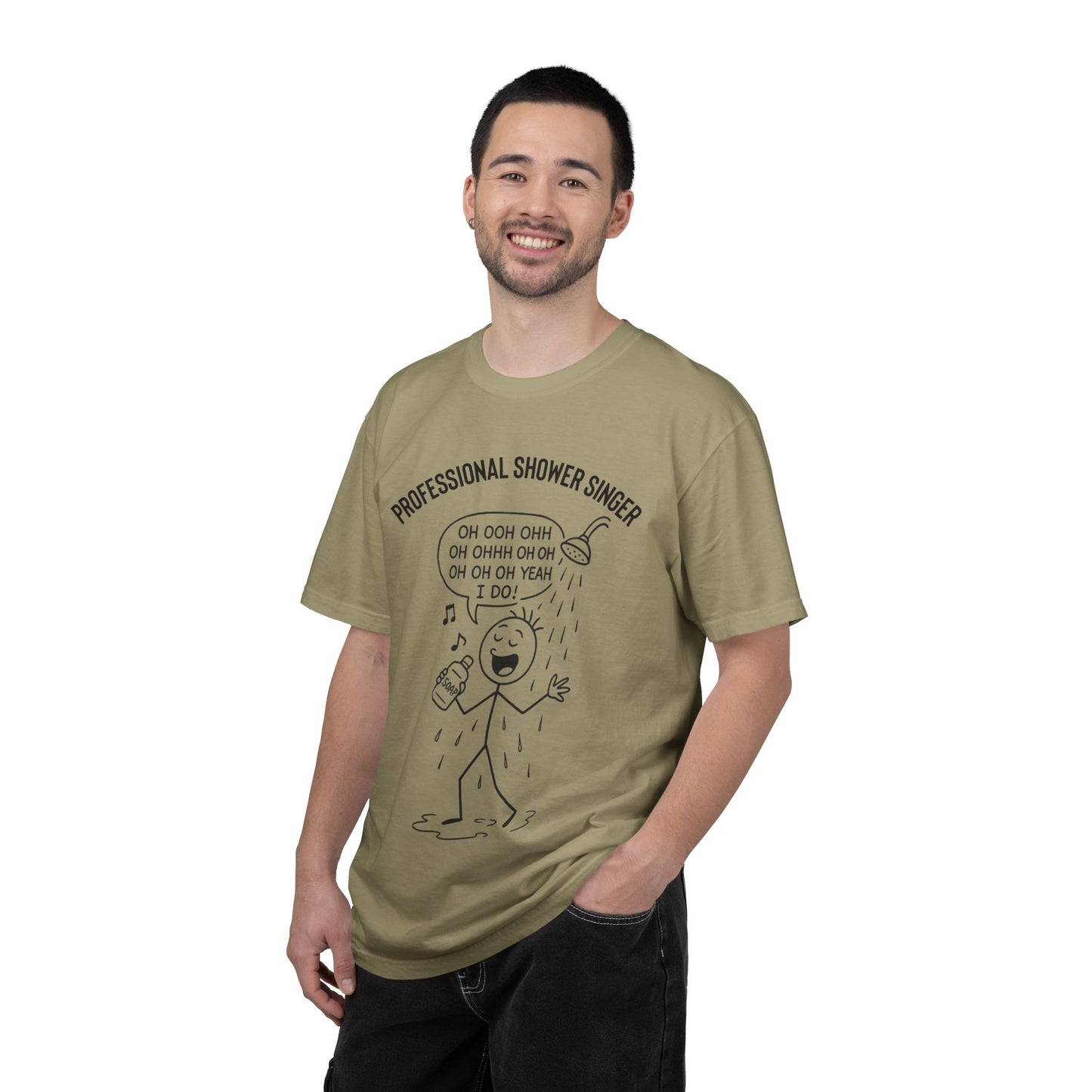 Professional Shower Singer T-Shirt — "It's Rock Harmony Holler" Funny Music Tee
