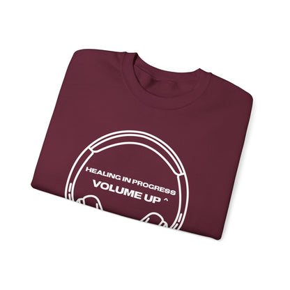 Healing in Progress Sweatshirt - 'Volume Up' Headphones Crewneck