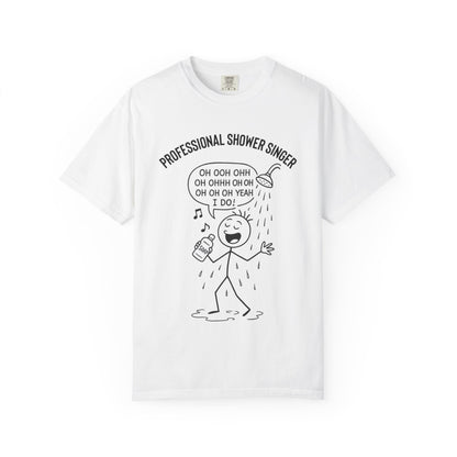 Professional Shower Singer T-Shirt — "It's Rock Harmony Holler" Funny Music Tee