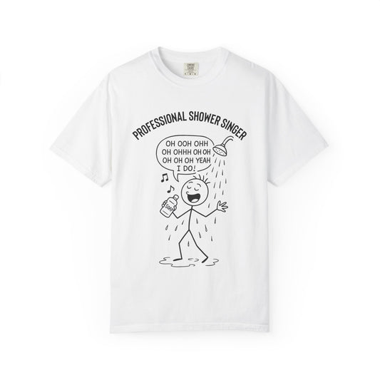 Professional Shower Singer T-Shirt — "It's Rock Harmony Holler" Funny Music Tee