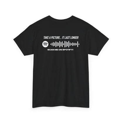 Hometown Heartache Tee — 'Harmony Hollow' Vintage Album Art Shirt (Spotify Scan Code)