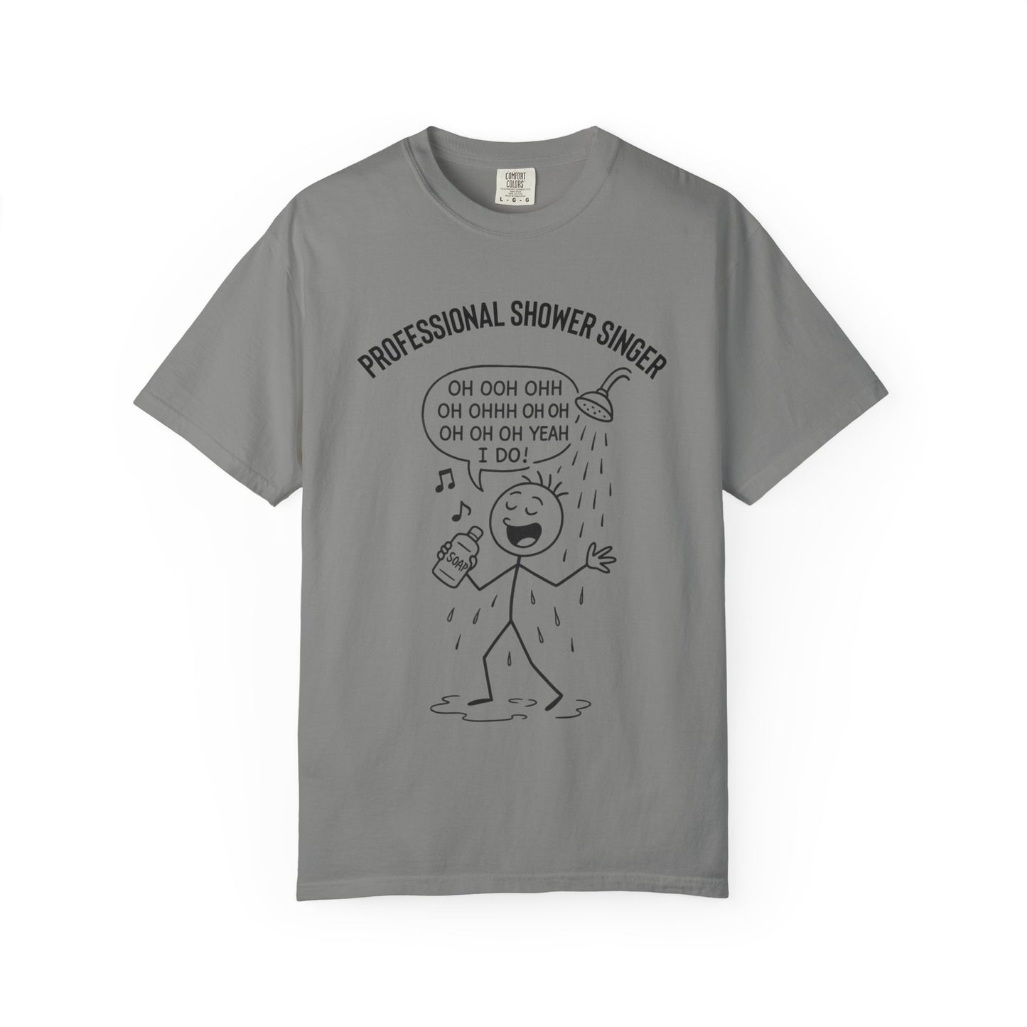 Professional Shower Singer T-Shirt — "It's Rock Harmony Holler" Funny Music Tee