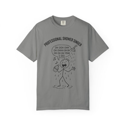 Professional Shower Singer T-Shirt — "It's Rock Harmony Holler" Funny Music Tee