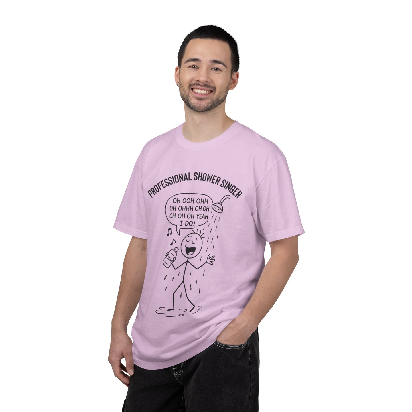 Professional Shower Singer T-Shirt — "It's Rock Harmony Holler" Funny Music Tee